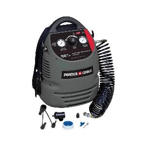 Electric Air Compressor, Fully Shrouded Oil Free, 3 scfm at 40 psi, 0.8 HP, 150 psi Pressure, Horizontal Tank, 1.5 gal Tank, 120 VAC, 10 A, 15-1/2 in Overall Length, 13-1/4 in Overall Width, 20 in Overall Height, Plastic