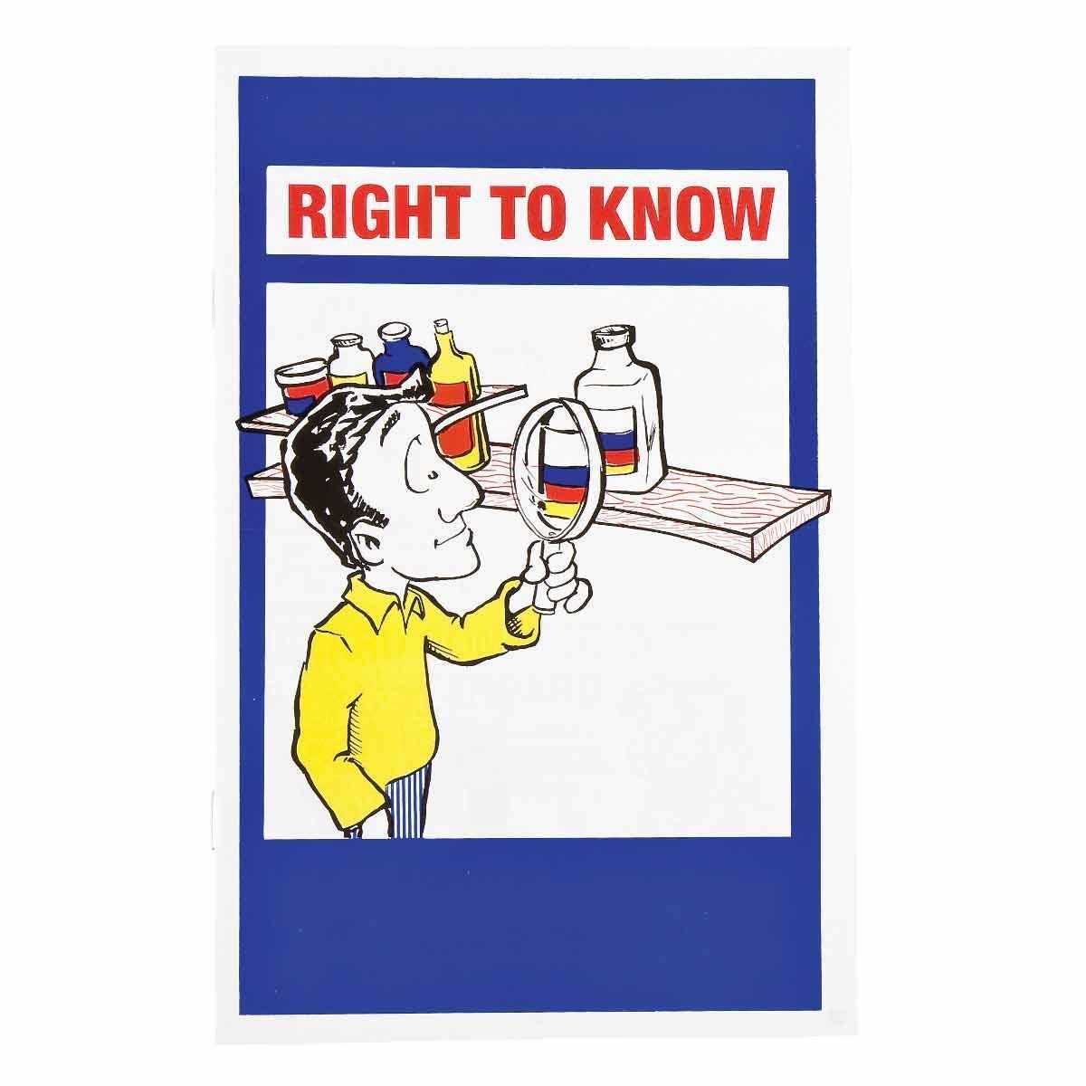 Employee Handbook, Language: English, Subject: RIGHT TO KNOW, 8-1/2 Inch Height, 5-3/8 Inch Width, Booklet Book Format