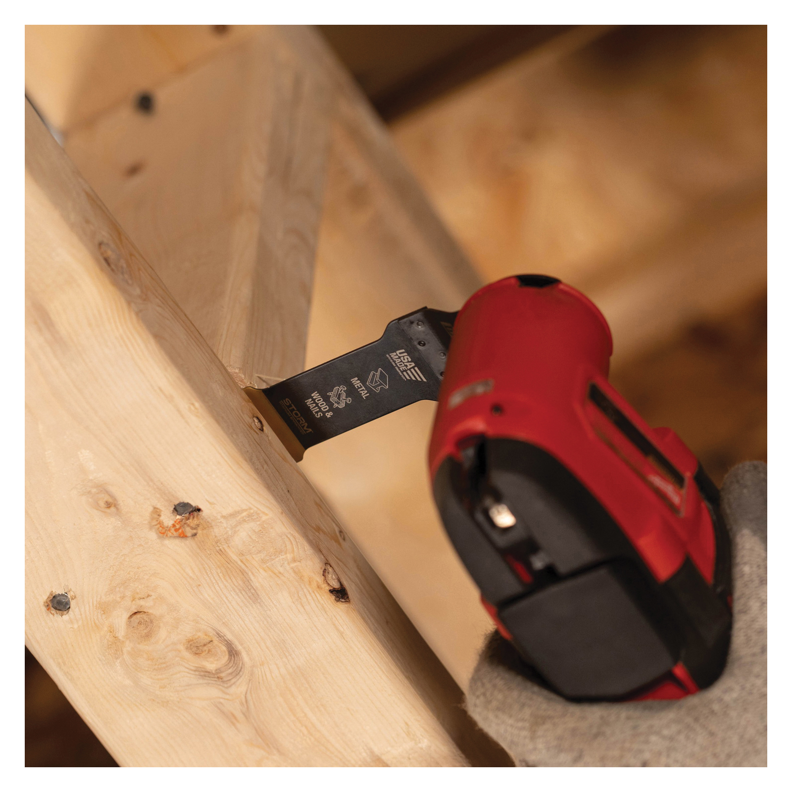 Metal/Wood Blade Set, Oscillating Saw, For Use With: Milwaukee, Ridgid, Ryobi, Bosch, DeWalt, Dremel, Fein, Makita, Rockwell Imperial ONE FIT™ Anchor Fits Majority of Non-Imperial STARLOCK™ Multi-Tool, Specifications: 1 in Arbor, Bi-Metal, Storm TiN Coated, Black, 1.5 in L x 1.5 in W x 0.1 in THK Dimensions