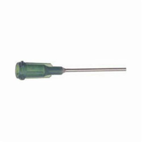 Dispensing Needle, High Precision Straight Tip, 1 in Length, 18 ga Gauge, Stainless Steel, Green