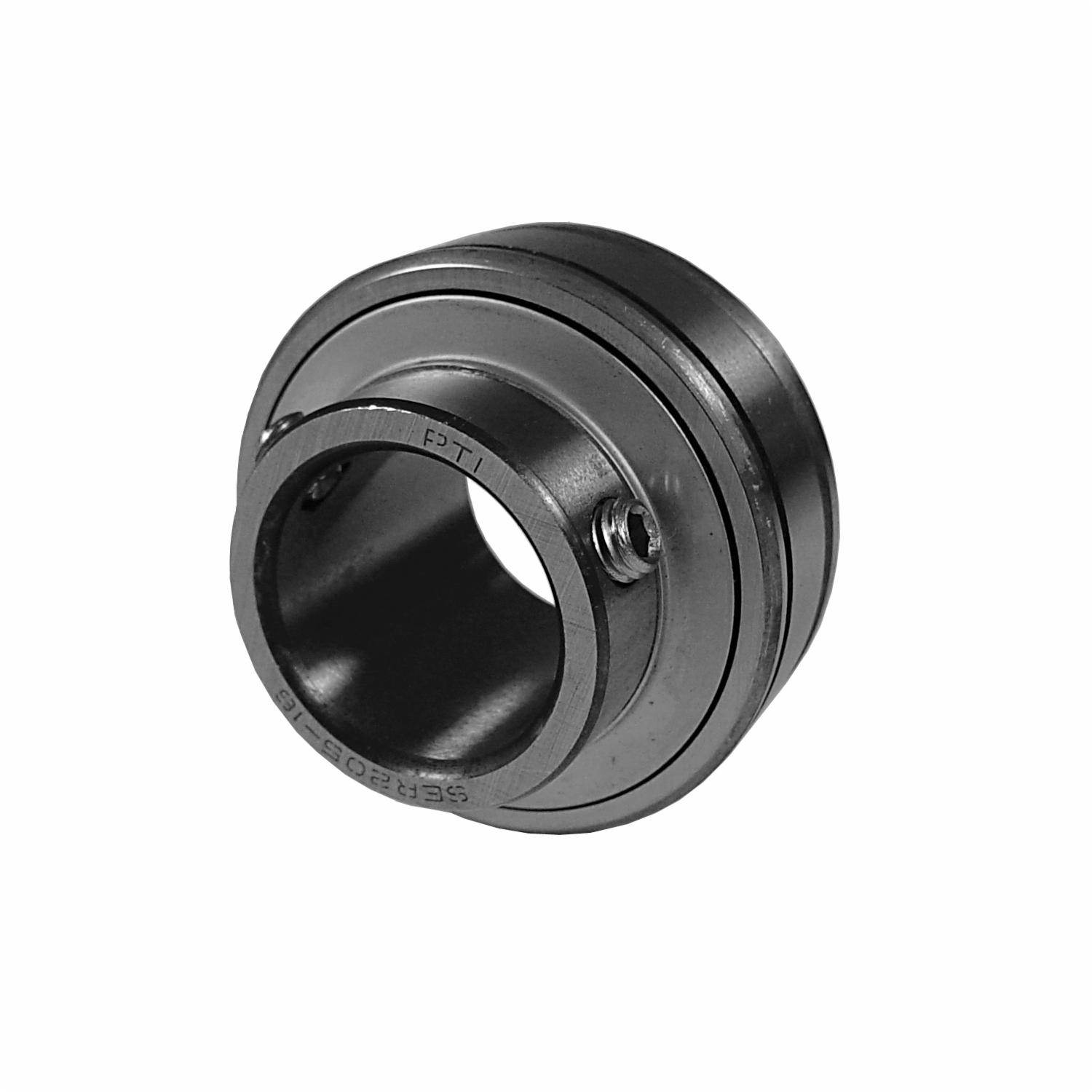 Ball Bearing Insert, Normal Duty, Series: SSER 200, 1 in Bore Dia, 2.047 in Outside Dia, 1.37 in Width, 2600 lb Dynamic/1430 lb Static, AISI 440C Stainless Steel Bearing, Rubber/AISI 302 Stainless Steel Seal, AISI 302 Stainless Steel Cage, 6250 RPM Maximum, 10 to 200 °F