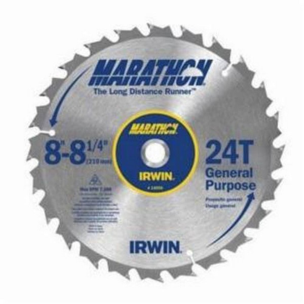 Circular Saw Blade, General Purpose Miter/Table Universal, Series: Construction Series, 8-1/4 in Diameter, 5/8 in Arbor, ATB Teeth, 24 Teeth, 0.083 in Kerf, Carbide Cutting Edge
