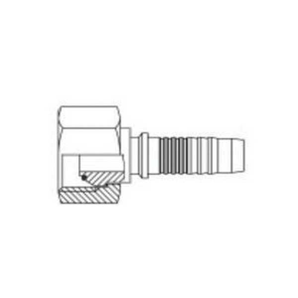 Swivel Adapter, 2-Piece Stem Non-Skive, 1/2-14 Nominal, Female BSPP End Style, 27 mm Hex, 2.47 in Length