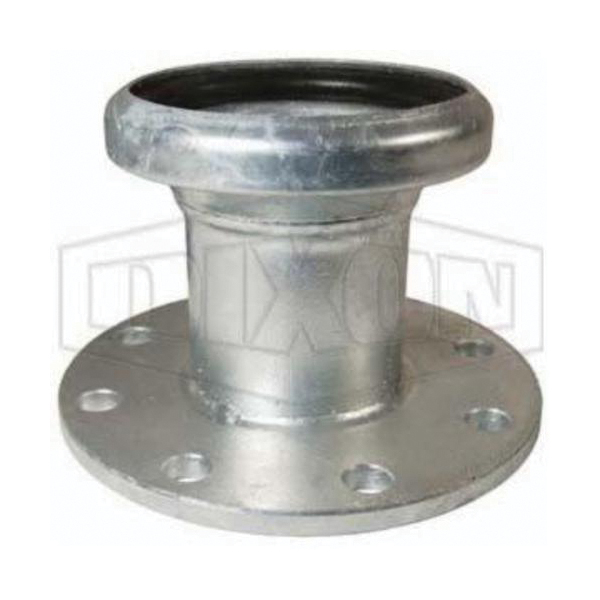 Female Quick Connect Coupler, Type B Industrial, Coupling Fitting/Connector, 12 Inch Nominal, Quick Connect Coupler x Flange End Style, Steel, Hot Dipped Galvanized, Domestic