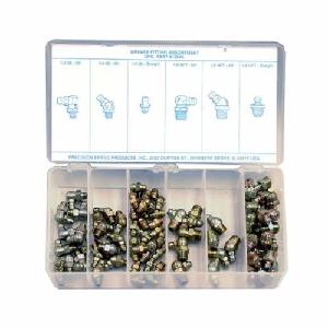 Grease Fitting Kit, 90 Pieces, For Use With Toolroom or Toolbox, Steel