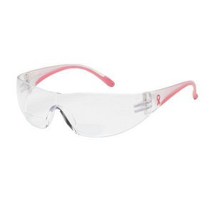 Bifocal Eyewear, Magnification Reader, 1 Diopter, Anti-Scratch/Anti-Fog Lens Coating, Clear Lens, Rimless Frame, Clear/Pink Frame, Polycarbonate Frame, Polycarbonate Lens, 0.999 UV Protection