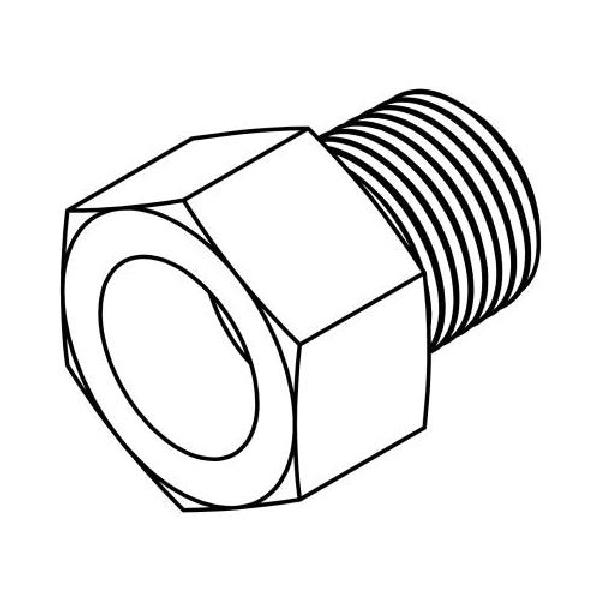 Adapter, Straight, Series: 0404, 3/4 in x 3/4-14 Nominal, Braze Port x MNPT End Style, Steel
