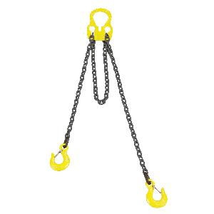 Chain Sling, Welded, 2700 lb at 90° Load, 4700 lb at 60° Double Capacity, 7/32 in Chain, 100 Grade, 10 ft Length, Steel Alloy, 10 in L x 7 in W x 5 in H