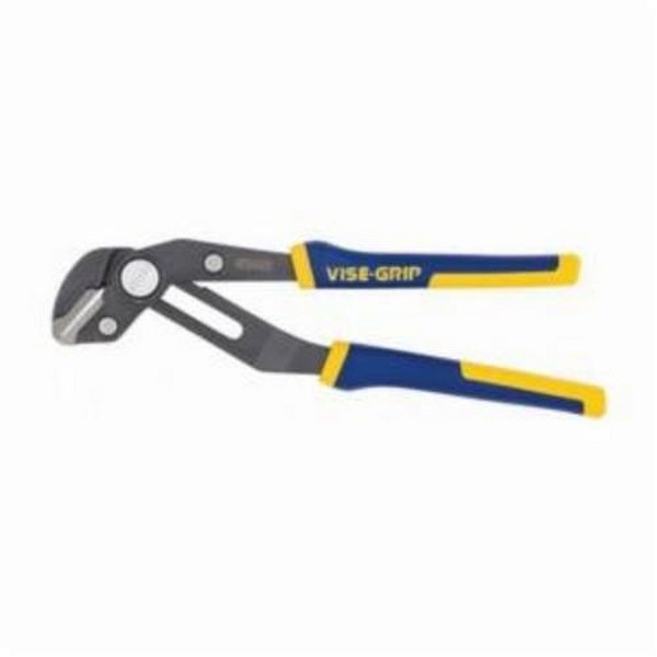 Groove Lock Plier, Adjustable, Series: GV12R, 2-3/4 in Nominal Capacity, Straight, Alloy Steel Jaw, Serrated Jaw Surface, 12 in Overall Length, Grip/Non-Slip Handle, Plastic/Vinyl Handle, Black Oxide, Blue/Yellow Handle