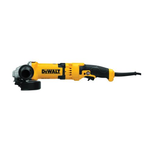 Angle Grinder, Heavy Duty High Performance Small, Bare Tool, 6 in Wheel Diameter, 5/8-11 Arbor/Shank, 9000 RPM Speed, 2.3 HP, 120 VAC, 13 A, Plastic Housing Material, Rat Tail Handle, Black/Yellow, 6 ft Cord, Trigger Switch Control, Yes, Trigger Swit