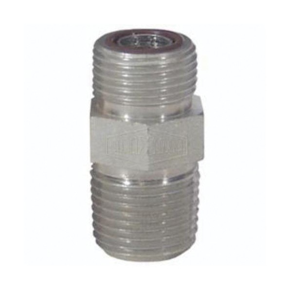 Hydraulic Connector, 13/16-16 x 1/2-14 Nominal, Male Flat Face x MNPT, 3000 psi, Steel, Zinc Plated, Domestic