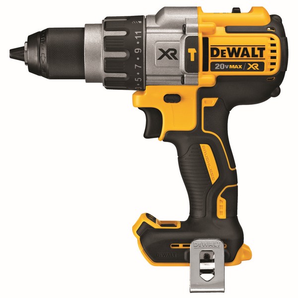 Hammer Drill, Brushless Cordless, Kit, Series: XR®, 1/2 in Chuck, Metal Ratcheting Chuck, 0 to 450/0 to 1300/0 to 2000 RPM No-Load Speed, 3 Speed, 20 VDC, Lithium-Ion Battery Type, No Battery Included, T-Handle, Adjustable Clutch Control, 7-3/4 in L