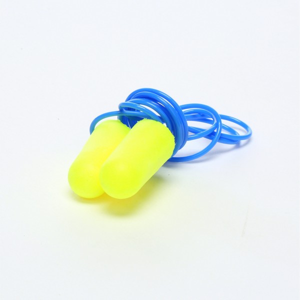 Corded Ear Plug, Size Universal, 33 dB Noise Reduction, Tapered Foam, Yellow, 200/Box