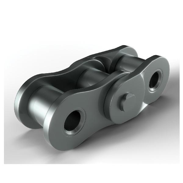 Offset Link, British Standard Double Pitch, #05B Chain, 0.315 in Pitch, 0.091 in Pin Dia, 0.28 in, 0.457 in Link Plate Height, 0.03 in Pin/Roller Link Plate Thickness