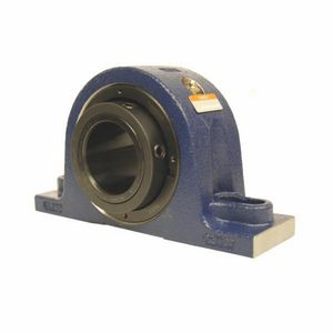 Pillow Block Spherical Roller Bearing Unit, 2-7/16 in Bore Dia, 6.81 to 7.44 in Bolt Centers, 2-3/4 in Centerline, 9-1/4 in Overall Length, 3.6 in Overall Width, 5.8 in Overall Height, Two-Bolt Base Mount, 2.9 in Base Width, Single Concentric Locking