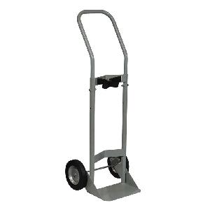 Cylinder Hand Truck, 300 lb Load, 1 Cylinder, Semi-Pneumatic Wheel, 49 in Overall Height, 18 in Overall Width, 16 in Overall Depth, Steel