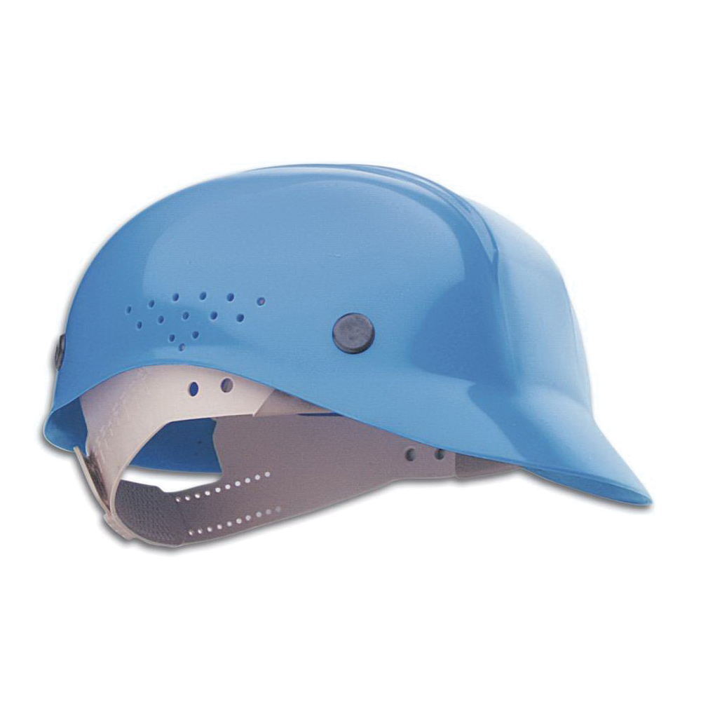 Bump Cap, Front Brim, Series: BC86, Universal Size, Fits Hat Size: 6-1/2 to 8 in, Sky Blue, HDPE, 4-Point Pinlock Suspension