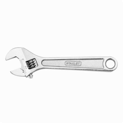 Adjustable Wrench, Standard Wrench, 17/32 in Wrench Opening, 6 in Overall Length, 3/4 in Jaw Width, 15 deg Head, Plain Grip, Forged Alloy Steel Body, Yes Tether Ready, Specifications Met: ANSI Specified, Yes Measurement Scale Included, Chrome Plated
