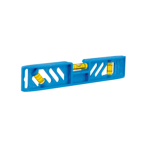 Torpedo Level, Magnetic, 9 in Length, 1-3/4 in Diameter, 1.44 in Width, 3 Vials, Vial Positions: (1) Level/(1) 45 deg/(1) Plumb, Acrylic Vial, Polycast