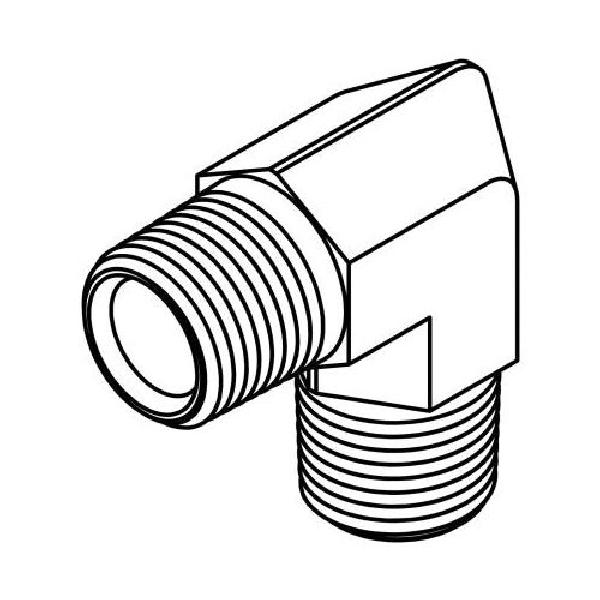Pipe Elbow, Series: 5500, 1/8-27 Nominal, MNPT End Style, 90 deg Angle, 316 Stainless Steel