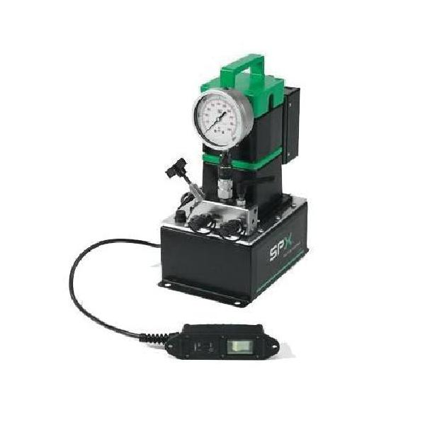 Electric Hydraulic Pump, Series: PE8, 2 Stage, 231 cu-in Reservoir, 1/2 hp, 8 cu-in/min Flow Rate, 0 to 21750 psi Pressure, 220/230 VAC, 5.5 A, 50/60 Hz Frequency, 14000 rpm Speed, 14.1 in Overall Length, 7.8 in Overall Width, 16.3 in Overall Height