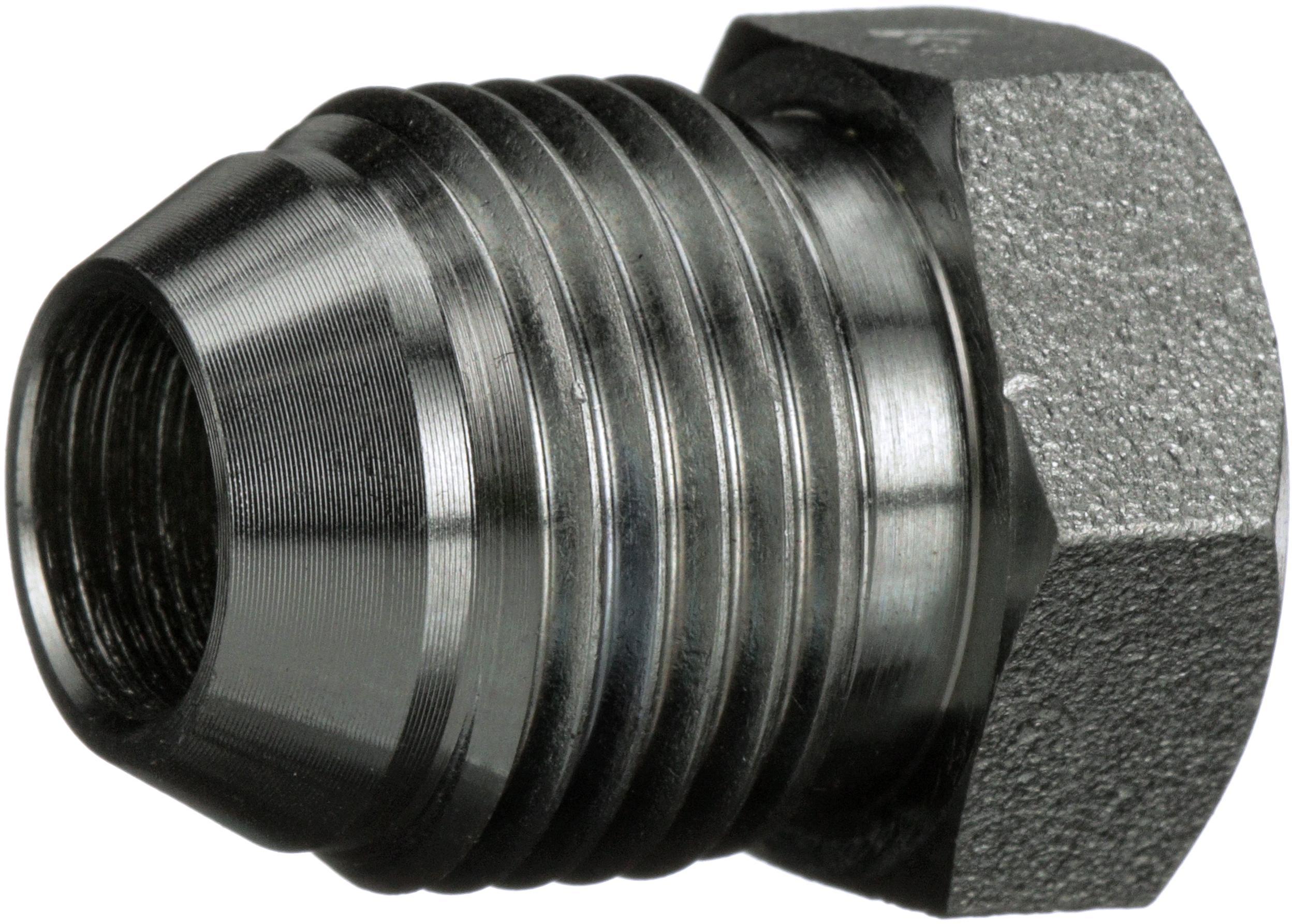 Hydraulic Adapter, SAE to SAE, 1-1/4-11 Nominal, Male x Plug End Style, 6000 psi Pressure, Steel, Import