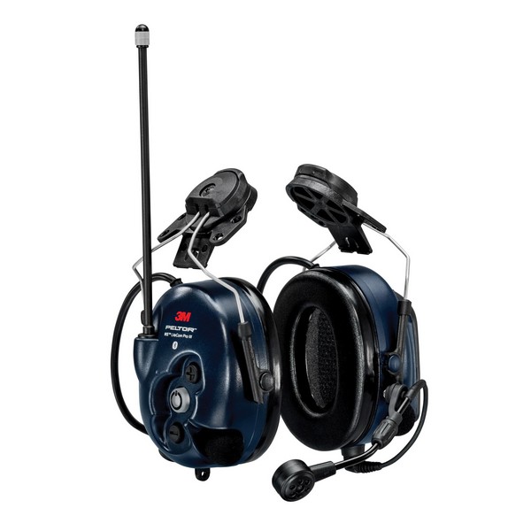 Headset, 2-Way Radio, For Use With: WS™ Series Hard Hats, Specifications: 25 dB NRR, Li-Ion Battery Power Source, 11 hr Battery Life, Dark Blue