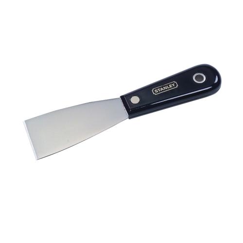 Putty Knife, Full Tang Blade, 3-5/8 in Blade Length, 2 in Blade Width, Stiff Blade Flexibility, Steel Blade, 1 Edge, Ergonomic Handle, 3-7/8 in Handle, Nylon Handle, Black