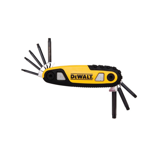 Hex Key Set, Folding Locking, 8 Piece, Ergonomic Grip/Fold-Up Handle