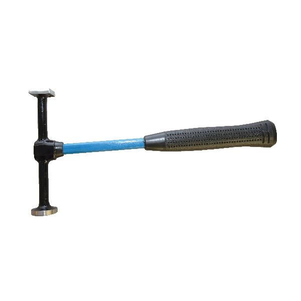 Body Hammer, Dinging, Forged Alloy Carbon Steel Head, 6 Inch Overall Length, Round Face, Cushion Grip, Fiberglass Handle