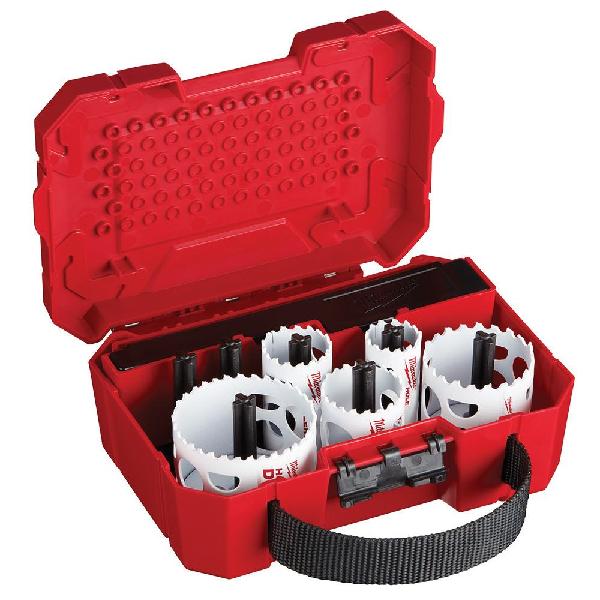 Hole Saw Kit, Multi-Purpose, 9 Piece, Specifications: 3.5 TPI, For Use With: Cordless Tools, Bi-Metal