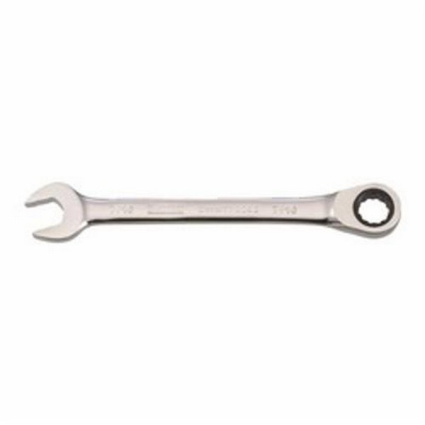 Combination Wrench, Non-Reversible, Measurement System: Imperial, Ratcheting Wrench, 7/16 in Wrench Opening, 72 Geared Teeth, 5-25/32 in Overall Length, 15° Offset, 15/16 in Open End Width, 7/32 in Open End Thickness, 13/16 in Box End Width, 5/16