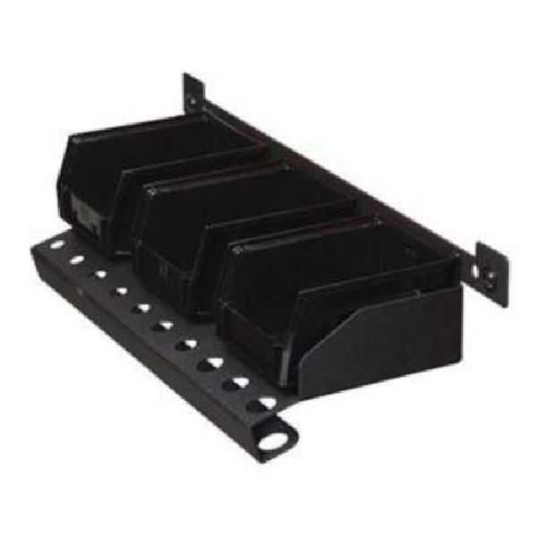 Screwdriver Parts Bin Holder, Heavy Duty Textured, For Use With: JUC3743-3SG, JUC1834-5SG-SC and JUC1834-SG-LK Utility Cart, 19-1/2 in L x 6-1/2 in W x 3-1/2 in H, Steel, Powder Coated, Black