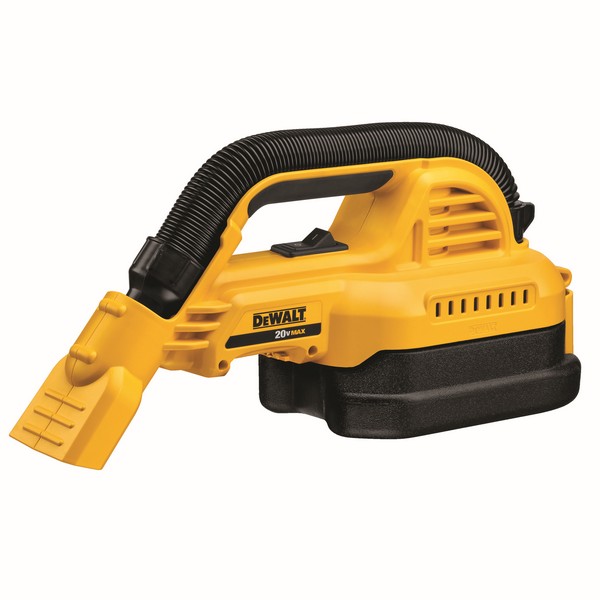 Vacuum Cleaner, Portable Wet/Dry, 0.5 gal Tank, 20 VDC, Lithium-Ion Battery Power Source, HEPA Filter, On/Off Switch Control