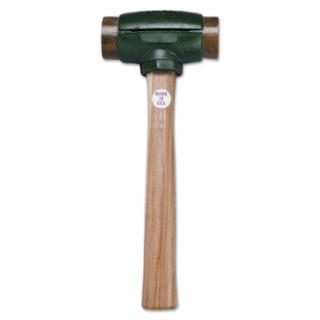 Split Head Hammer, 6.5 lb Rawhide Head, 2-3/4 Inch Face Diameter, 14 Inch Handle Length, Green/Natural