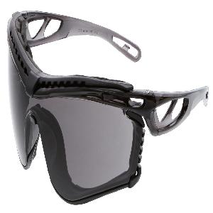 Safety Glasses, Series: Checklite® 5, UV-AF® Anti-Fog Lens Coating, Gray Lens, Hollowed Out/Lightweight Frame, Hybrid Temple, Specifications Met: ANSI Z87+