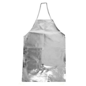 Apron, Series: A02AS, 24 in Size, Silver, Aluminized Acrysil, 36 in Length, Strap/Slide Snap Closure, 16 Oz Fabric Weight