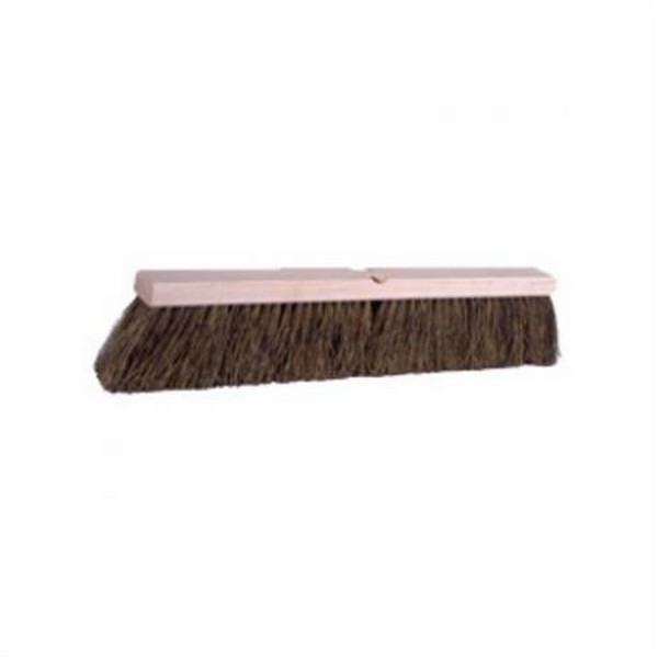 Push Broom, 24 in Overall Length, 3 in Trim Length, Coarse Sweep, Palmyra Bristle, Hardwood Block, 24 in Block, Hardwood Handle