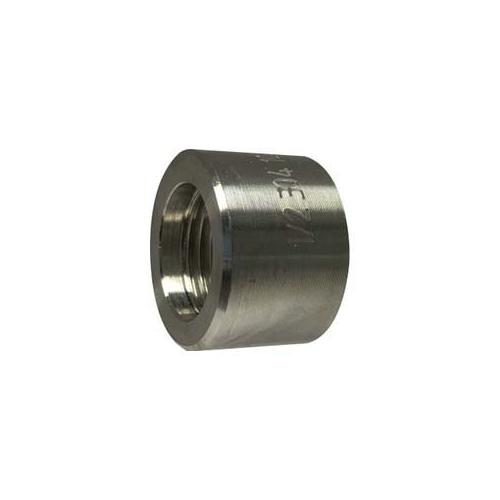 Barstock Half Coupling, Corrosion-Resistance, Fitting/Connector: Half Coupling, 1 in Nominal, FNPT x Butt Weld End Style, 1000 psi Pressure, Barstock Method of Manufacture, Stainless Steel