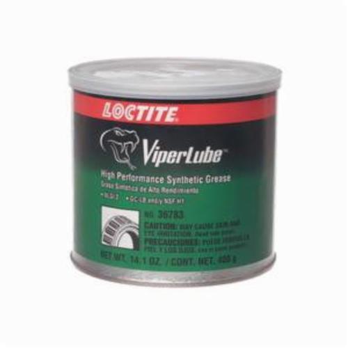 Synthetic Grease, High Performance, Series: ViperLube™, Can, 400 g, Polyalphaolefin Base, Composition: Sulfonated, Calcium Salts, Diboron Calcium Tetraoxide, Calcium Dodecylbenzene Sulfonate, Semi-Solid, Off-White, Mild Petroleum, -40 to 500 deg F, 0