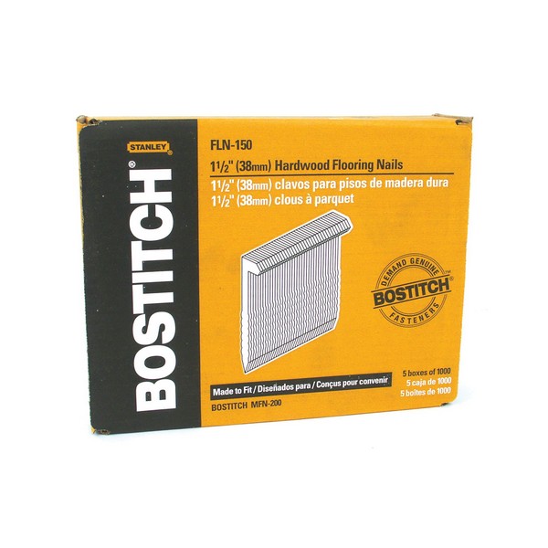 Hardwood Flooring Nail, L-Shaped, 1-1/2 Inch Length, 0.0598 Inch Diameter Size, 16 Gauge, Coated, Steel, Smooth Shank, For Use With: MIIIFN/MFN-200/MFN-201 Nailers