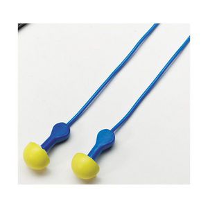 Corded Reusable Ear Plug, Universal, 25 dB Noise Reduction, Push-to-Fit Foam, Yellow, 100/Box