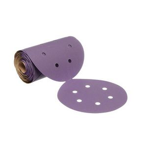 Abrasive Disc Roll, Open Coat, Series: 775L, 6 Inch Diameter Disc, 240+ Grit, Precision Shaped Ceramic Abrasive, Film Backing, 3 mil Backing Weight