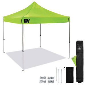 Pop-Up Tent, Commercial Heavy-Duty, Series: 6000, 10 ft Length, 10 ft Width, 14 ft Height, 300D Polyester, Lime, 46 Oz