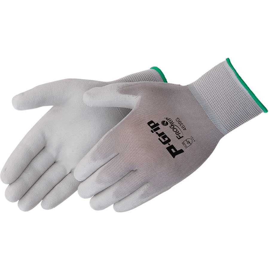 Glove, Series: 4639G, Polyurethane Palm, 13 ga Nylon Shell, Gray, Seamless Style, Knit Wrist Cuff, Palm and Fingers Coating Coverage, Resists: Abrasion/Cut/Puncture/Tear