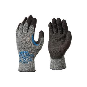 Best General Purpose Gloves, Ergonomic, Series: 330, Coated Glove, L/SZ 9 Size, Natural Rubber Latex Palm, Cotton/Polyester, Black/Gray, Reinforced Thumb Style, Seamless Knit Lining, Elastic/Knit Wrist Cuff, Natural Rubber Latex Coating, Fingers and