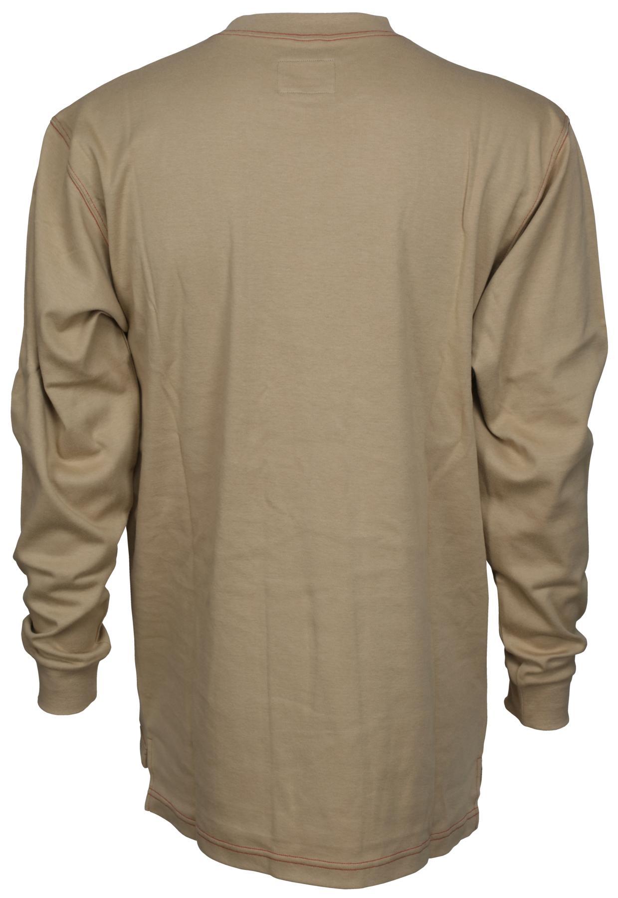 Shirt, Electrical Protection, X2/Regular Size, Tan, Cotton, 7 oz Fabric Weight, 1 Pockets