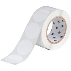 Aisle Marking Dot, Non-Reflective, 2 in Width, 0.004 in Thickness, B-7569 Vinyl, White