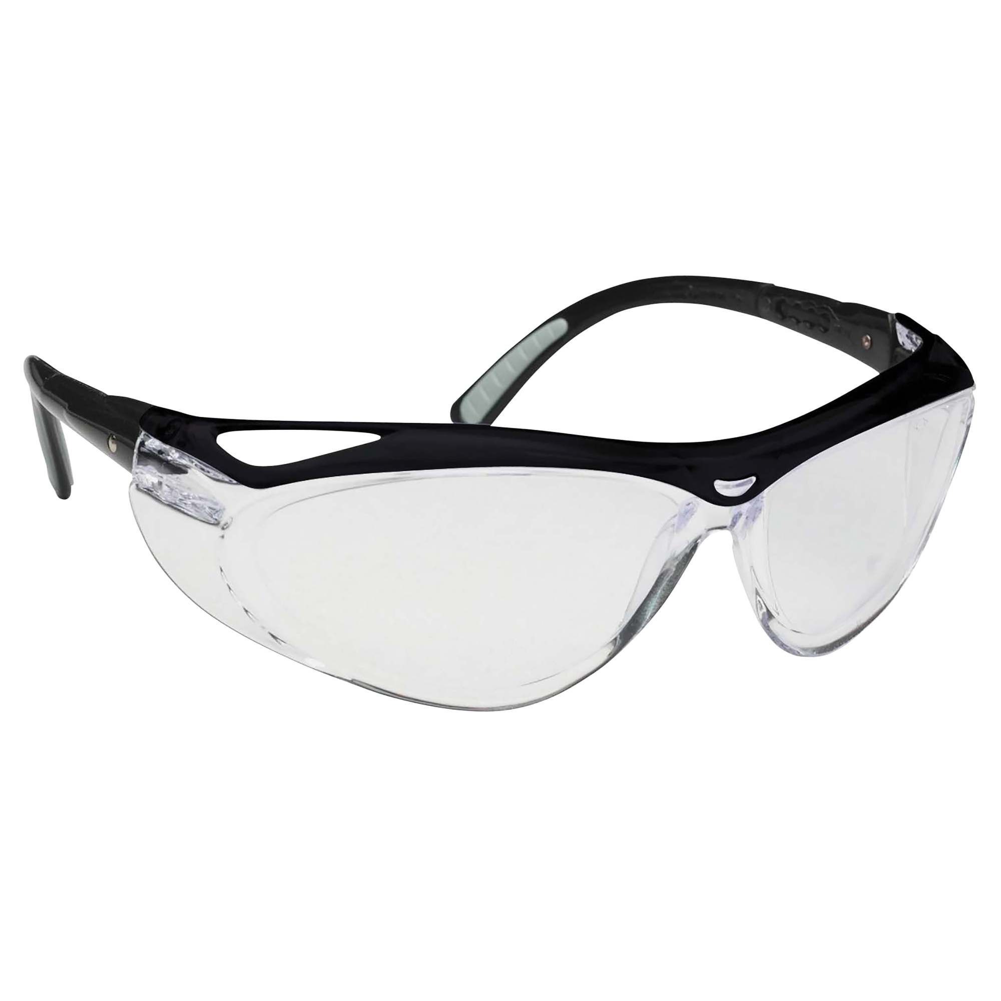 Safety Glasses, Series: V20 Envision*, Universal Size, Anti-Scratch Lens Coating, Indoor/Outdoor Lens, Wrap Around Frame, Black Frame, Polycarbonate Frame, Yes % UV Protection, 3-Position Adjustable Ratchet Temple, Specifications Met: ANSI Z87.1+2010