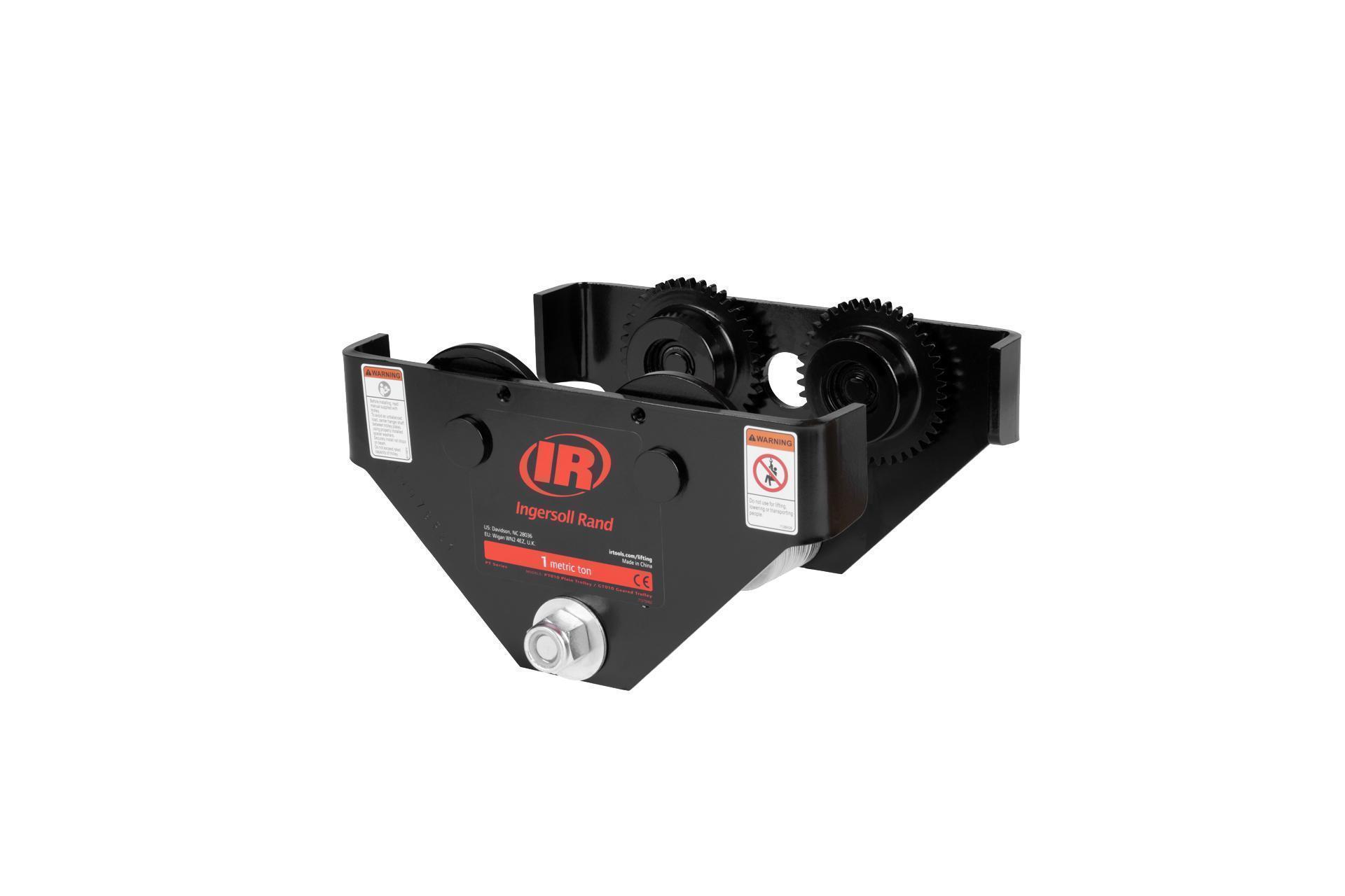 Manual Push Trolley, Series: PT, 1 ton Load, Fits Beam Height: 5 in, 36 in Minimum Radius Curve